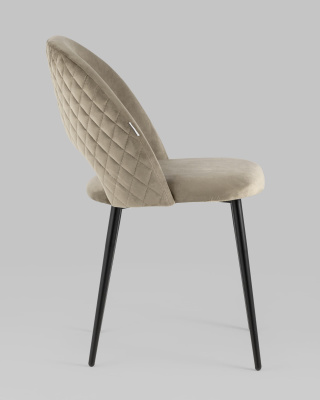 Стул Меган велюр с ромбами капучино. Фото