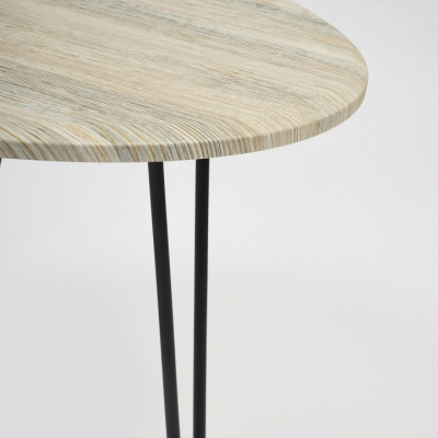 Стол журнальный HURON МДФ/металл, 55*55*45 см, Скания натуральная (ножки черные) фото Стол журнальный HURON МДФ/металл, 55*55*45 см, Скания натуральная (ножки черные). Фото №2