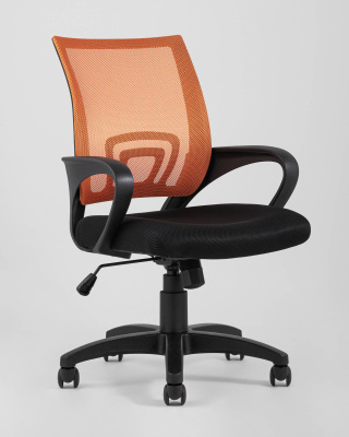 Кресло офисное TopChairs Simple оранжевое фото Кресло офисное TopChairs Simple оранжевое. Фото №3