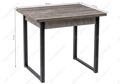 Стол деревянный Форли дуб рошелье / черный матовый. Фото