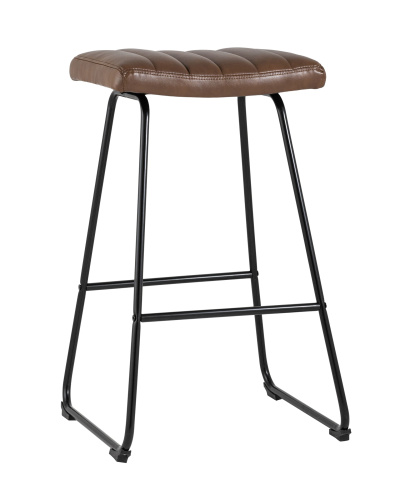 Стул барный Ковбой экокожа коричневый. Фото №2