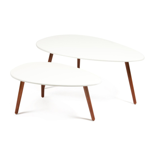 Стол журнальный Hampton (белый/орех). Фото №1