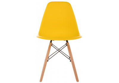 Стул деревянный Eames PC-015 желтый. Фото