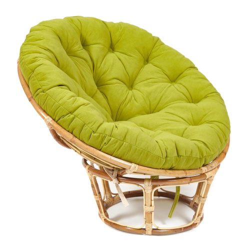 Кресло из ротанга Папасан Эко Скин (Papasan Eco Skin 23/01)+Подушка (Natural (натуральный)). Фото №1