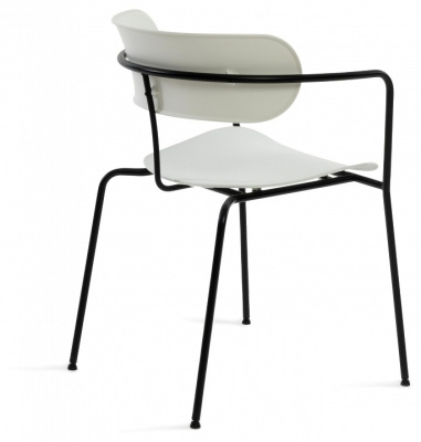 Кресло VAN HALLEN (mod. 2433) пластик/металл, 54,5х53,5х76 см, высота до сиденья 46 см, белый/черный (поставляется по 4 шт) фото Кресло VAN HALLEN (mod. 2433) пластик/металл, 54,5х53,5х76 см, высота до сиденья 46 см, белый/черный (поставляется по 4 шт). Фото №2