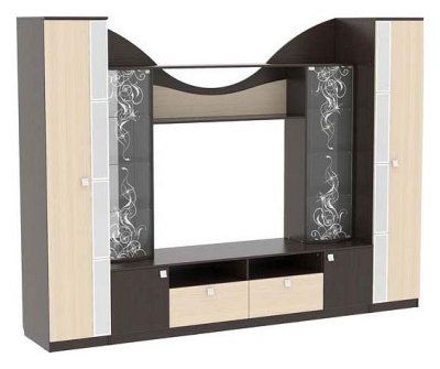 Гармония Шкаф 1-створчатый венге/дуб млечный фото Гармония Шкаф 1-створчатый венге/дуб млечный. Фото